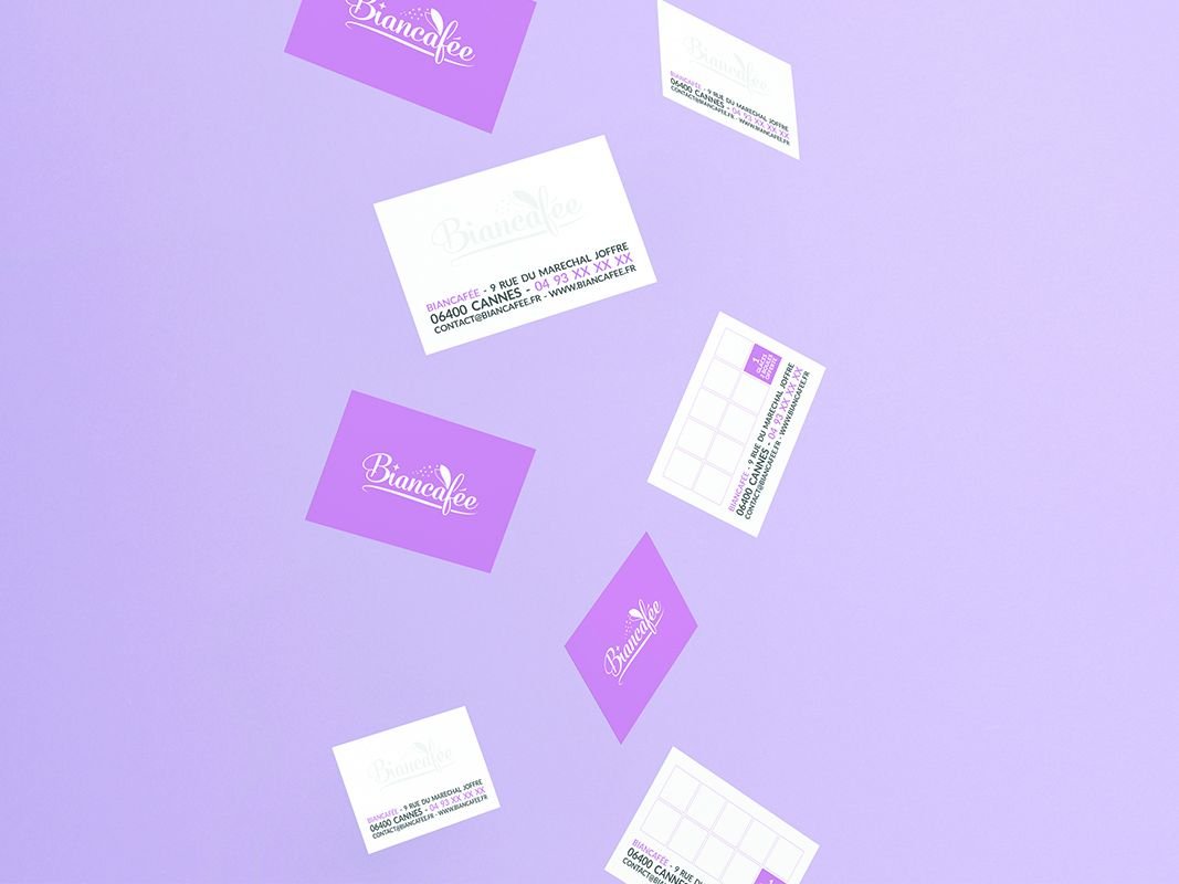 Cartes de fidélité à tampon imprimées pour un commerce de proximité